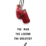 Low poly illustration of boxing gloves Muhammed Ali tribute.