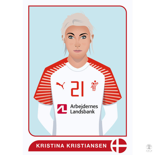 A vector illustration of the Danish handball player Kristina Kristiansen.